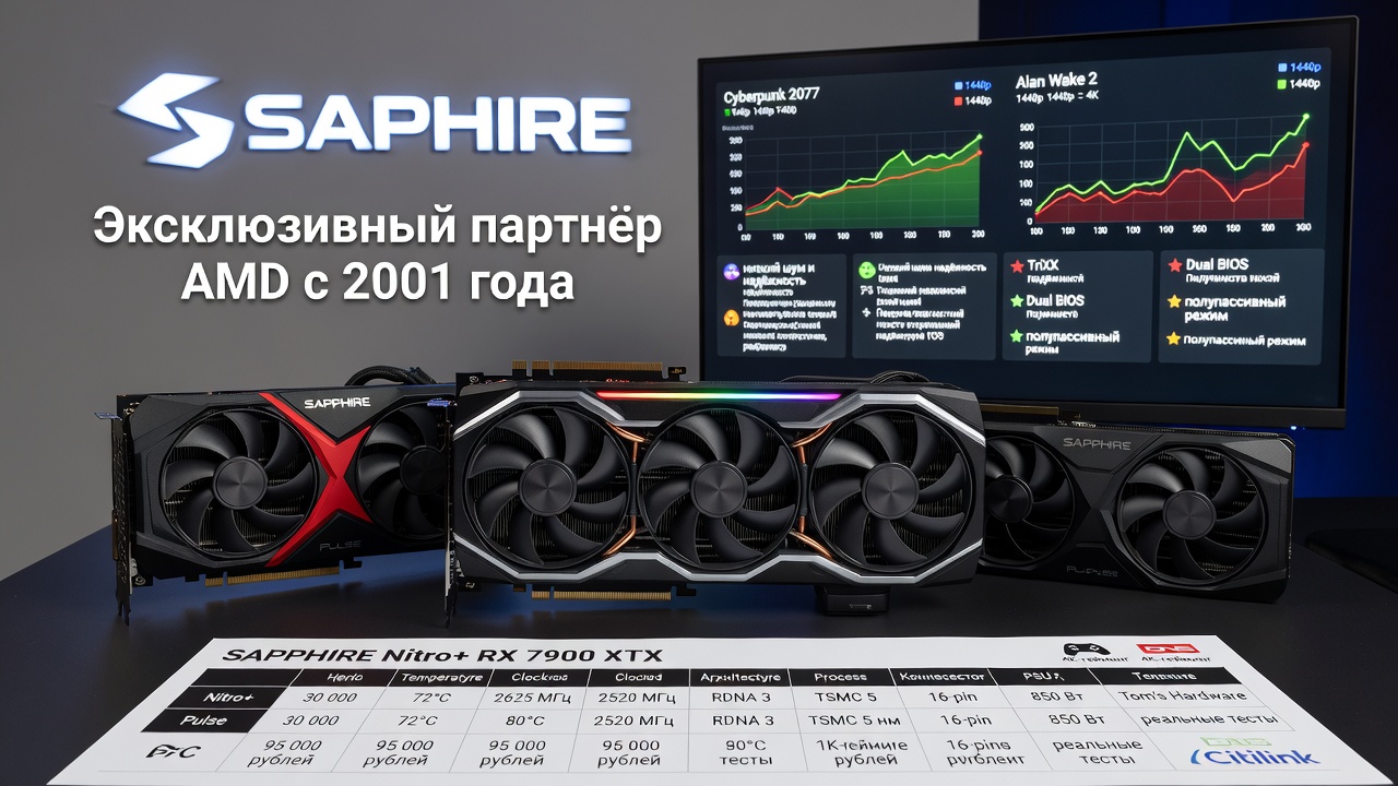 Видеокарты Sapphire: характеристики, цены и реальные отзывы